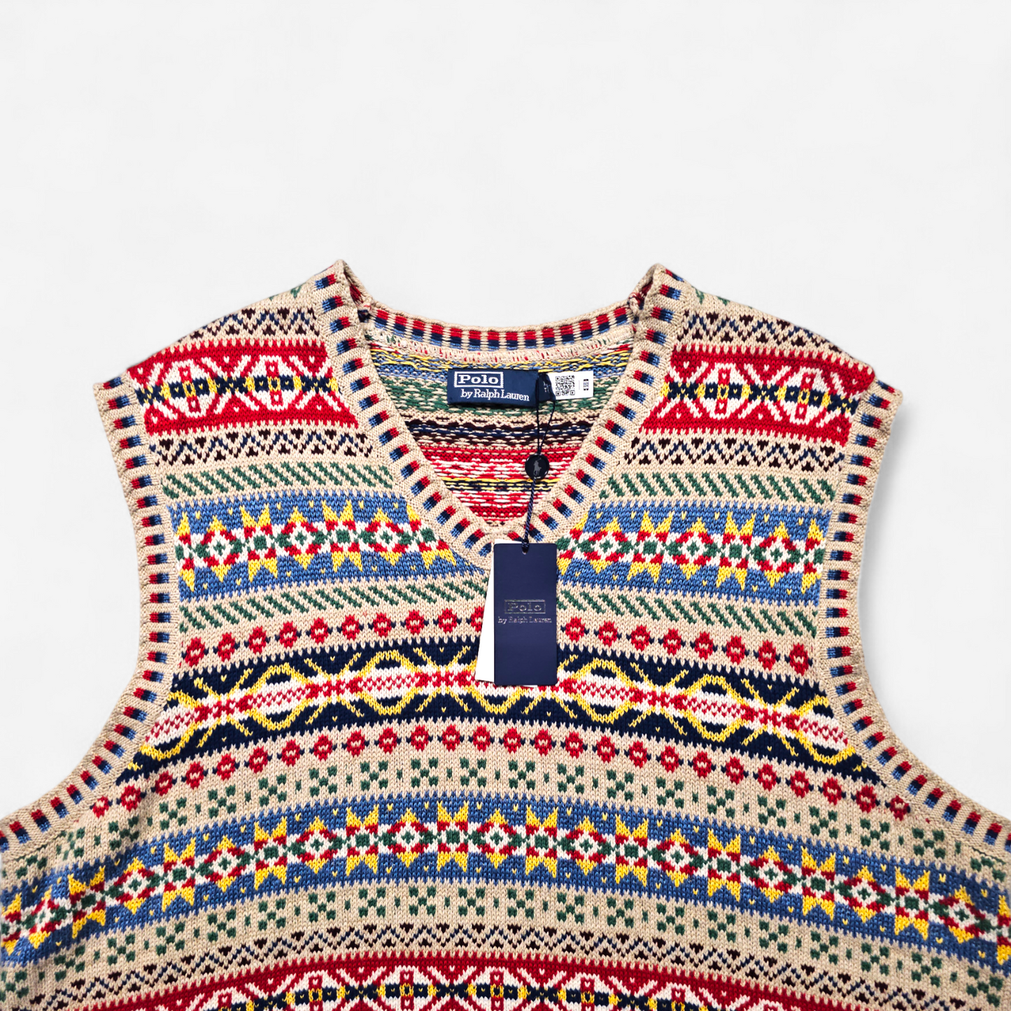 Polo Ralph Lauren Fair Isle Sweater Vest - Cotton Linen (XXL)
