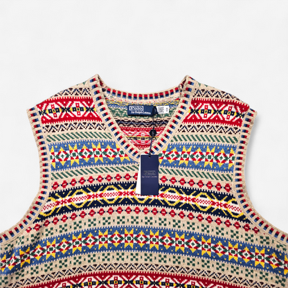 Polo Ralph Lauren Fair Isle Sweater Vest - Cotton Linen (XXL)
