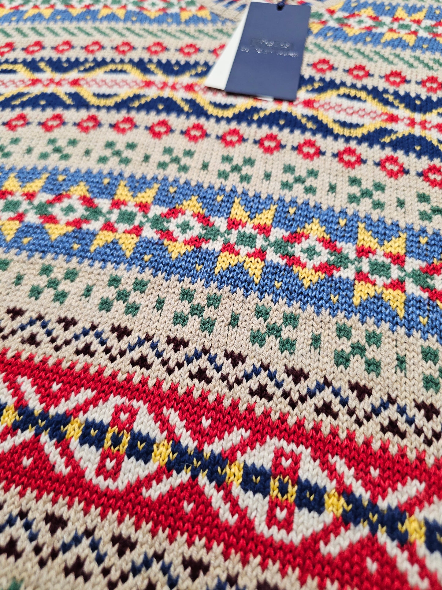 Polo Ralph Lauren Fair Isle Sweater Vest - Cotton Linen (XXL)