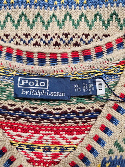 Polo Ralph Lauren Fair Isle Sweater Vest - Cotton Linen (XXL)