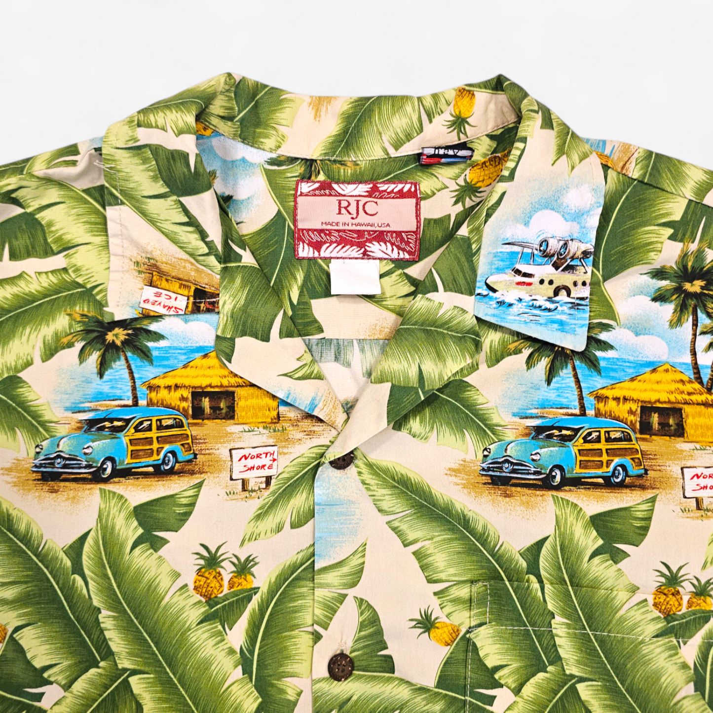 Hawaiian Shirt Vintage RJC - Made in USA (L)