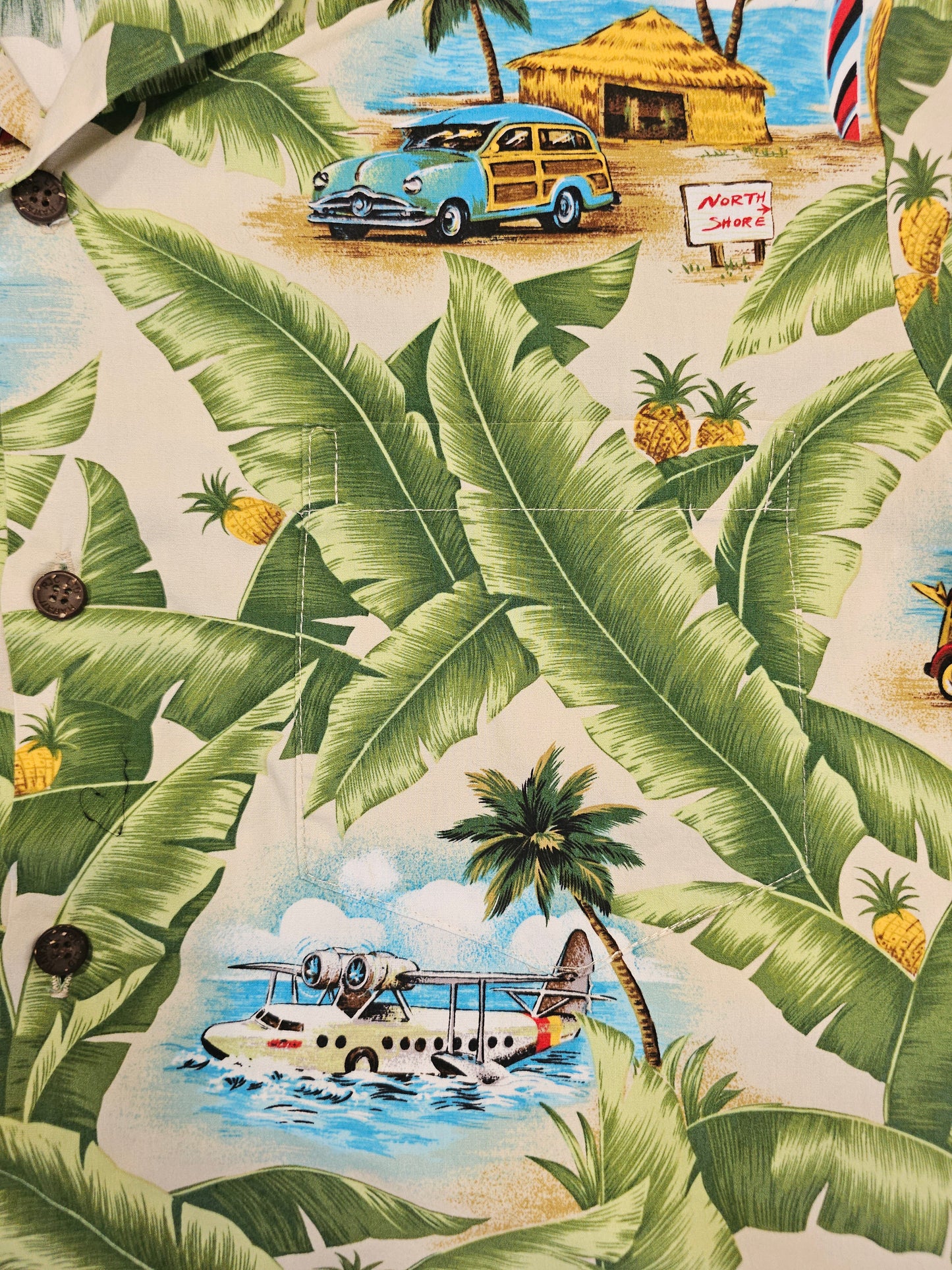 Hawaiian Shirt Vintage RJC - Made in USA (L)
