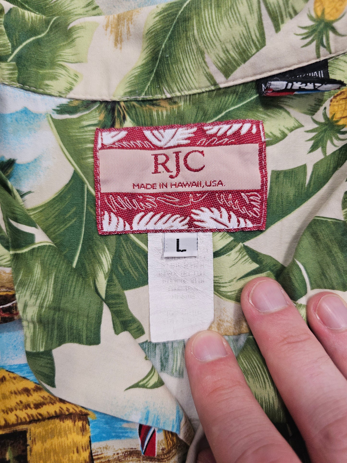 Hawaiian Shirt Vintage RJC - Made in USA (L)
