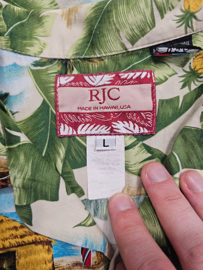 Hawaiian Shirt Vintage RJC - Made in USA (L)