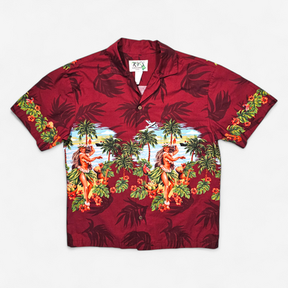 Hawaiian Shirt Vintage KY'S Hula Dancers - Made in USA