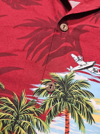 Hawaiian Shirt Vintage KY'S Hula Dancers - Made in USA (M)