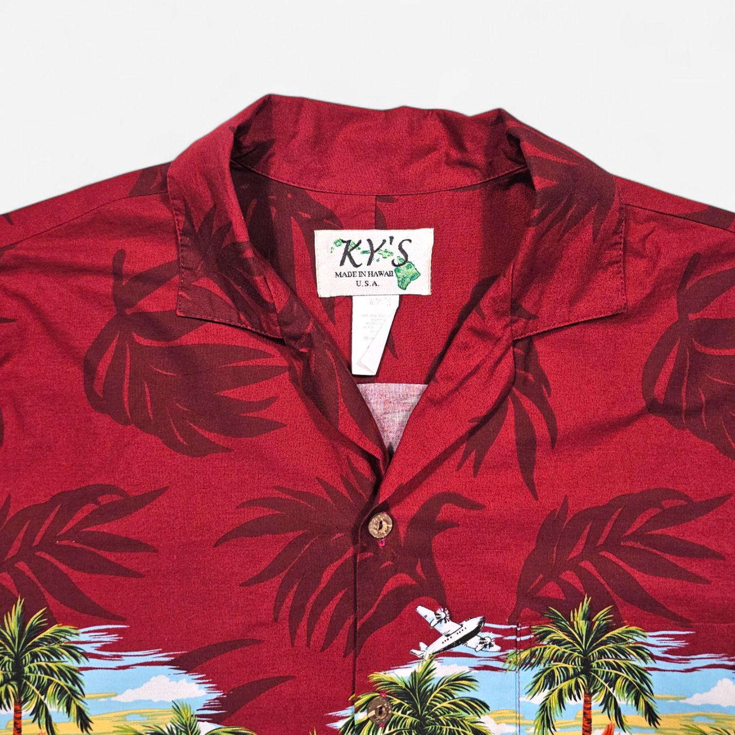 Hawaiian Shirt Vintage KY'S Hula Dancers - Made in USA (M)