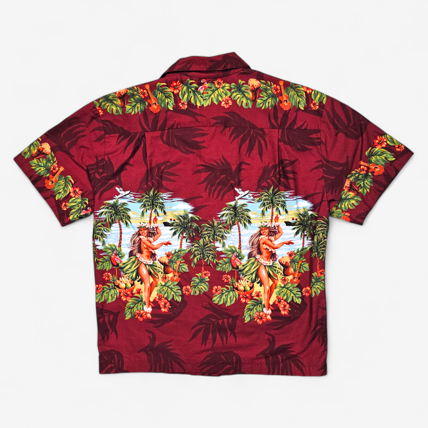 Hawaiian Shirt Vintage KY'S Hula Dancers - Made in USA (M)
