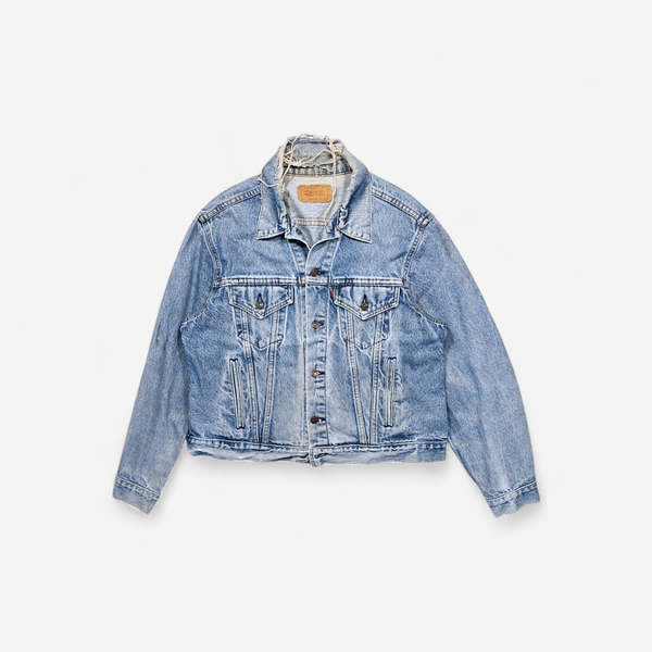 Vintage 80's 90's Levi's Type 3 Trucker Jacket Distressed - Made in USA (L)