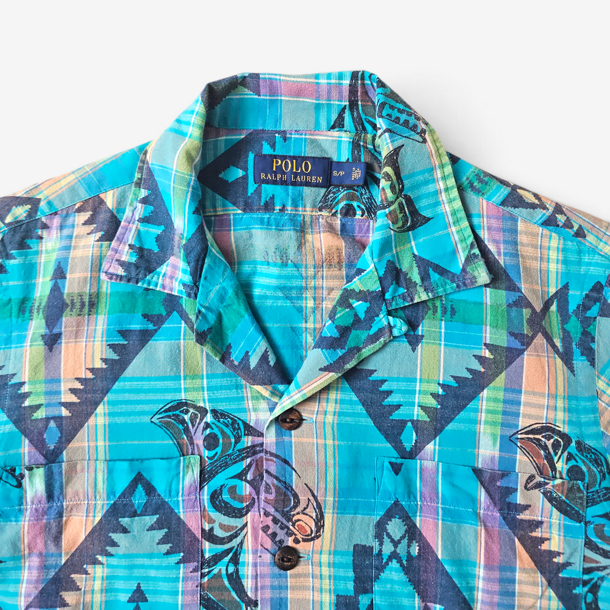 Chemise Polo Ralph Lauren Aztec Camp Collar (S)