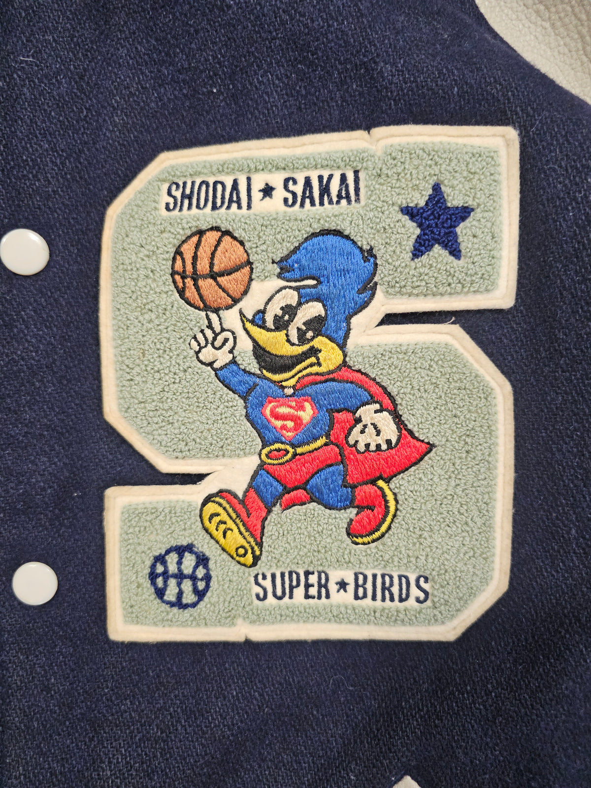 Vintage 90's Japanese Varsity Jacket Shodai Sakai Super Birds - Made in Japan (M)