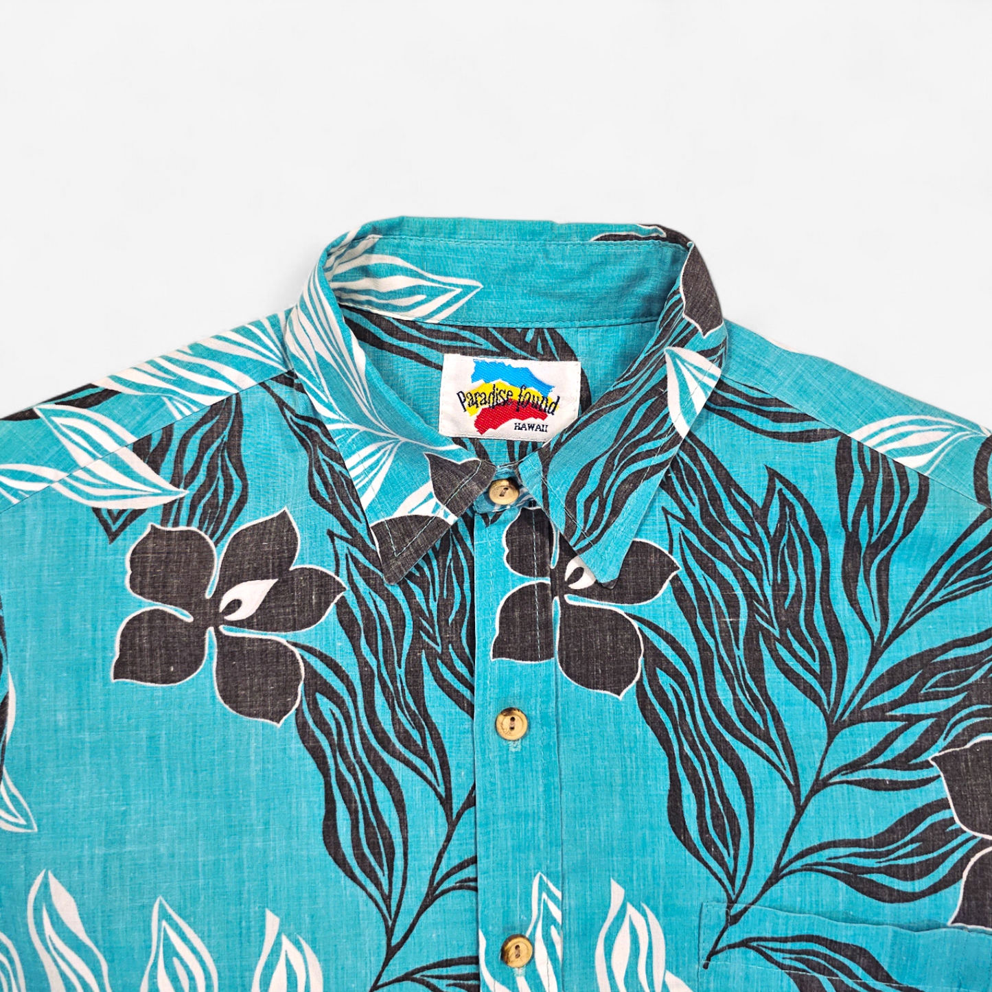 Hawaiian Shirt Vintage 70's 80's Paradise Found - Made in USA Hawaii (S/M)