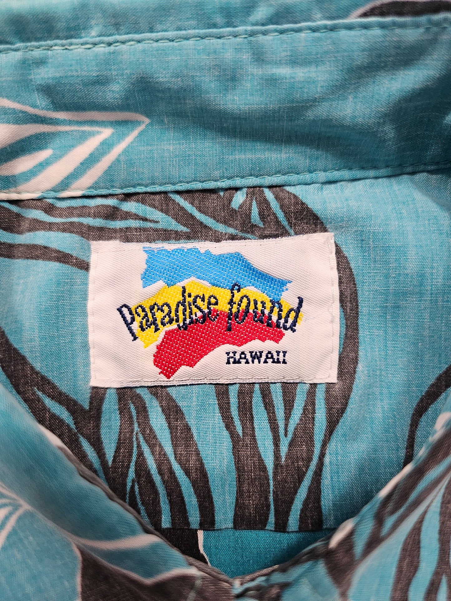Hawaiian Shirt Vintage 70's 80's Paradise Found - Made in USA Hawaii (S/M)