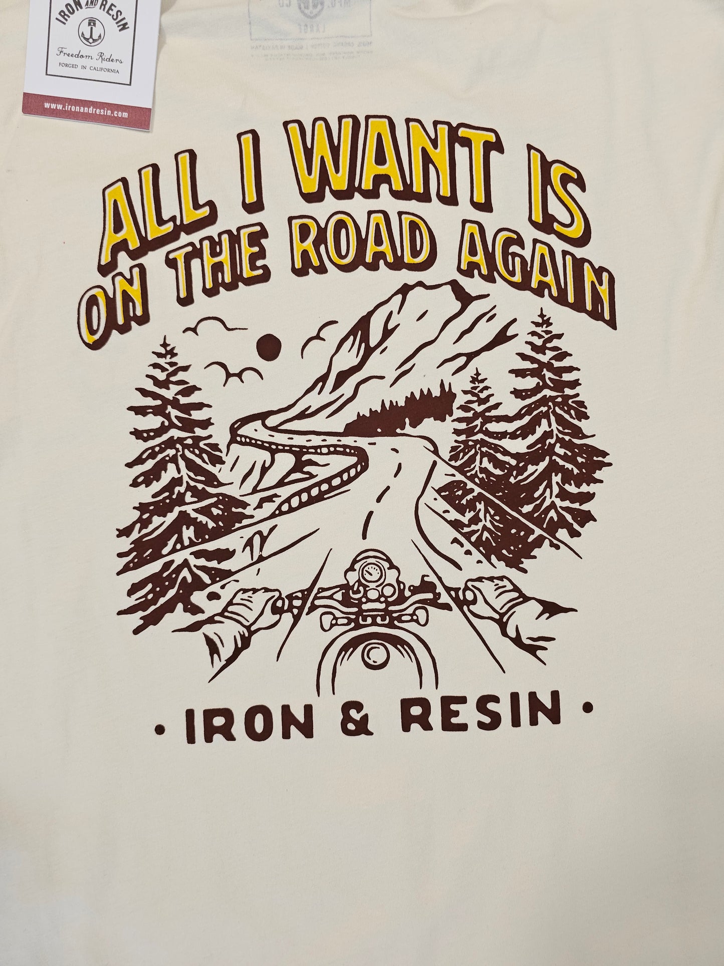 T-shirt Iron & Resin "All I Want Is On The Road Again" (L)