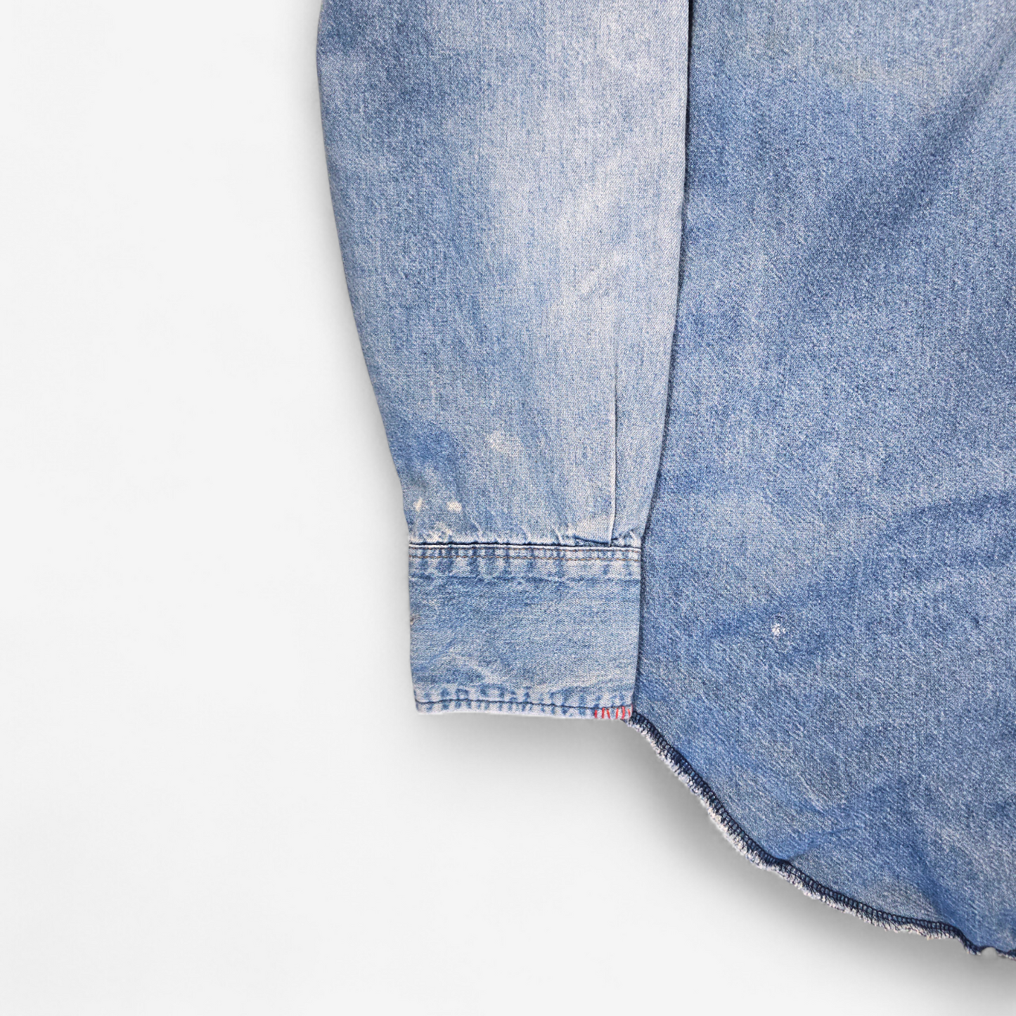 Chemise Wrangler Denim Vintage 1980's Western Shirt - Made in USA (L)