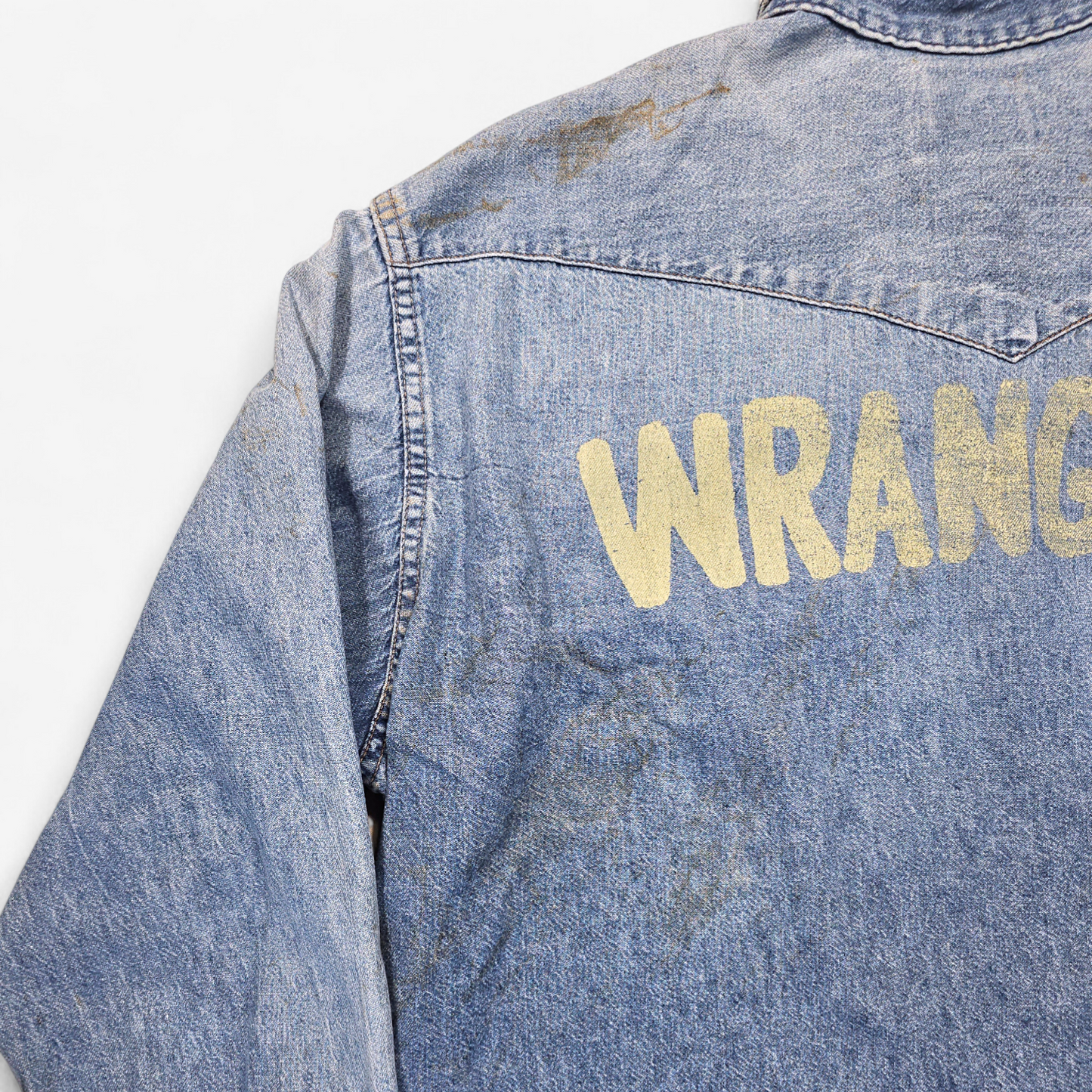 Chemise Wrangler Denim Vintage 1980's Western Shirt - Made in USA (XXL)