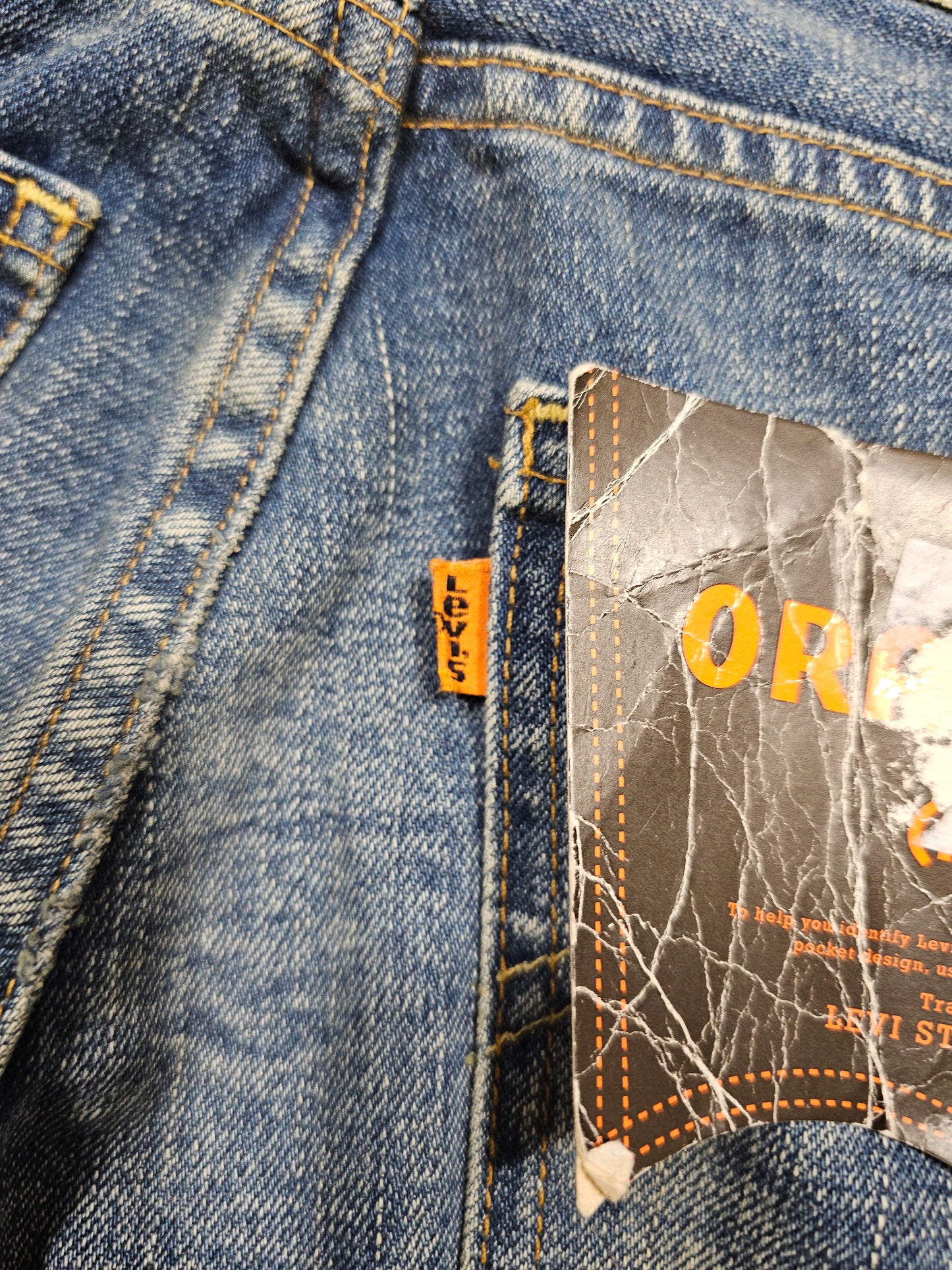 Jean Levi's 646 Flare Orange Tab Re-Issued (W28L34)