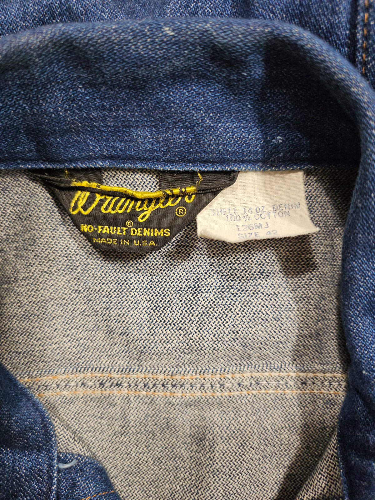 Vintage 80's Wrangler 126 MJ Sleeveless Cut-Off Denim Jacket - Made in USA (L)