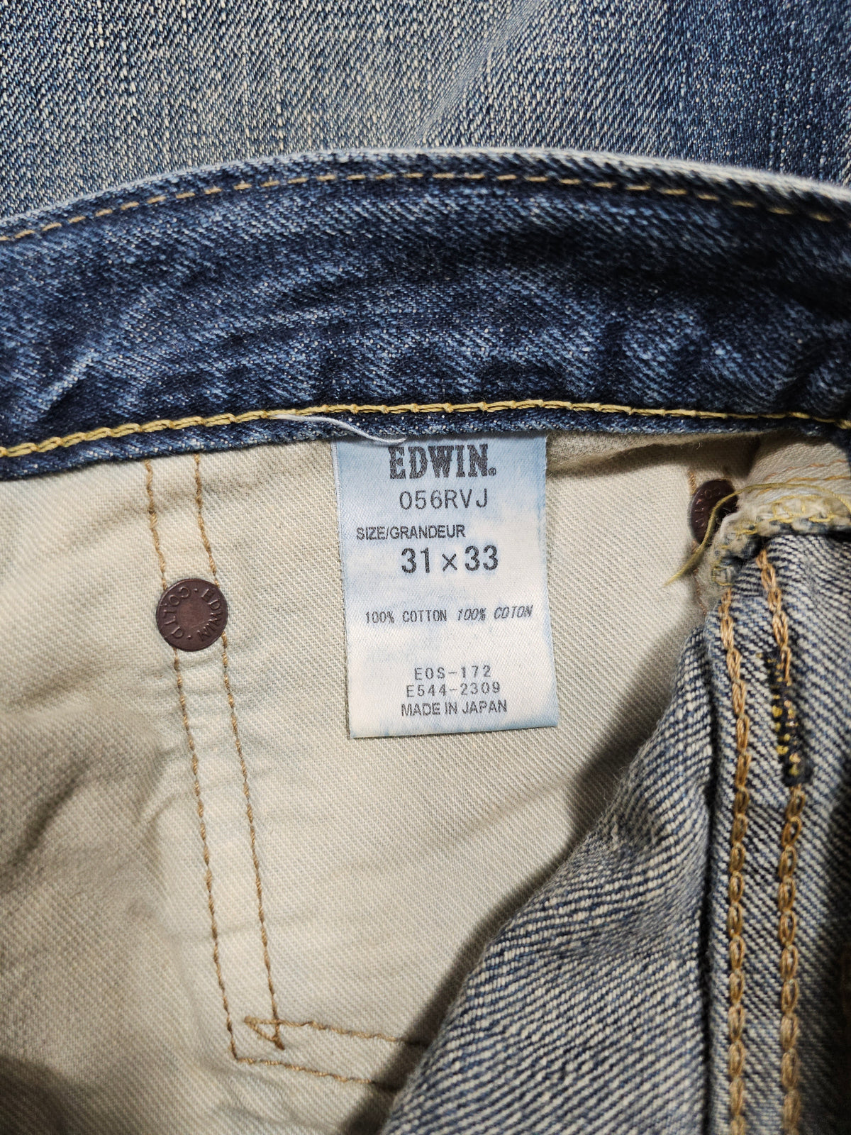 Jean Edwin Japan 056RVJ - Selvedge Made in Japan (W31L33)