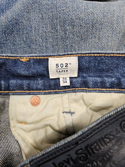 Jean Levi's Blue Tab 502 Taper Made in Japan - Big E Selvedge (W34L34)