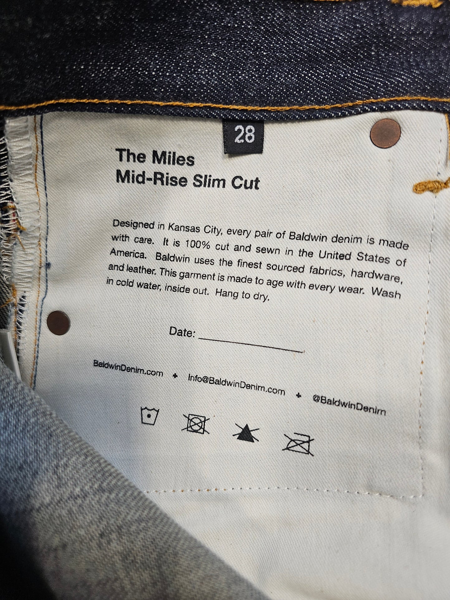 Suitsupply x Baldwin Raw Selvedge Jeans - Made in USA (W28L34)