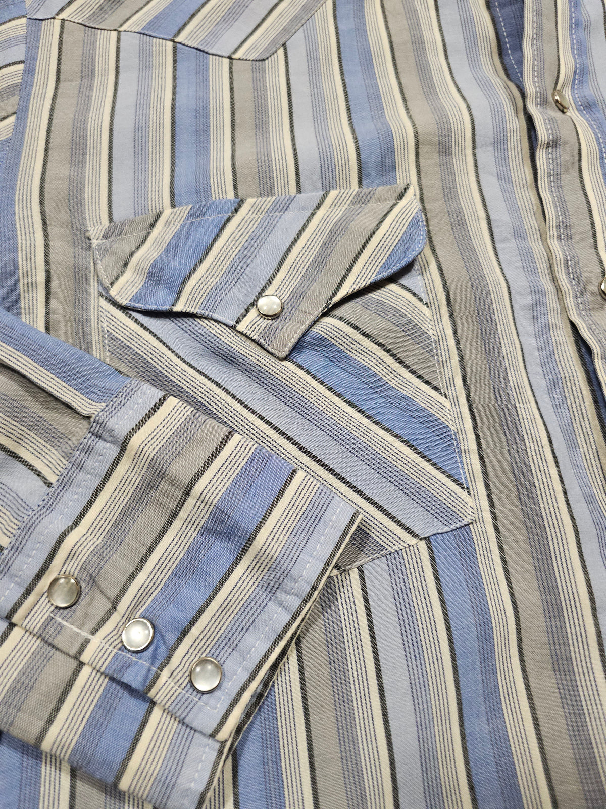 Panhandle Slim Vintage Western Shirt Striped 80's 90's - Made in USA (L)