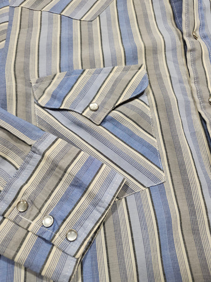 Panhandle Slim Vintage Western Shirt Striped 80's 90's - Made in USA (L)