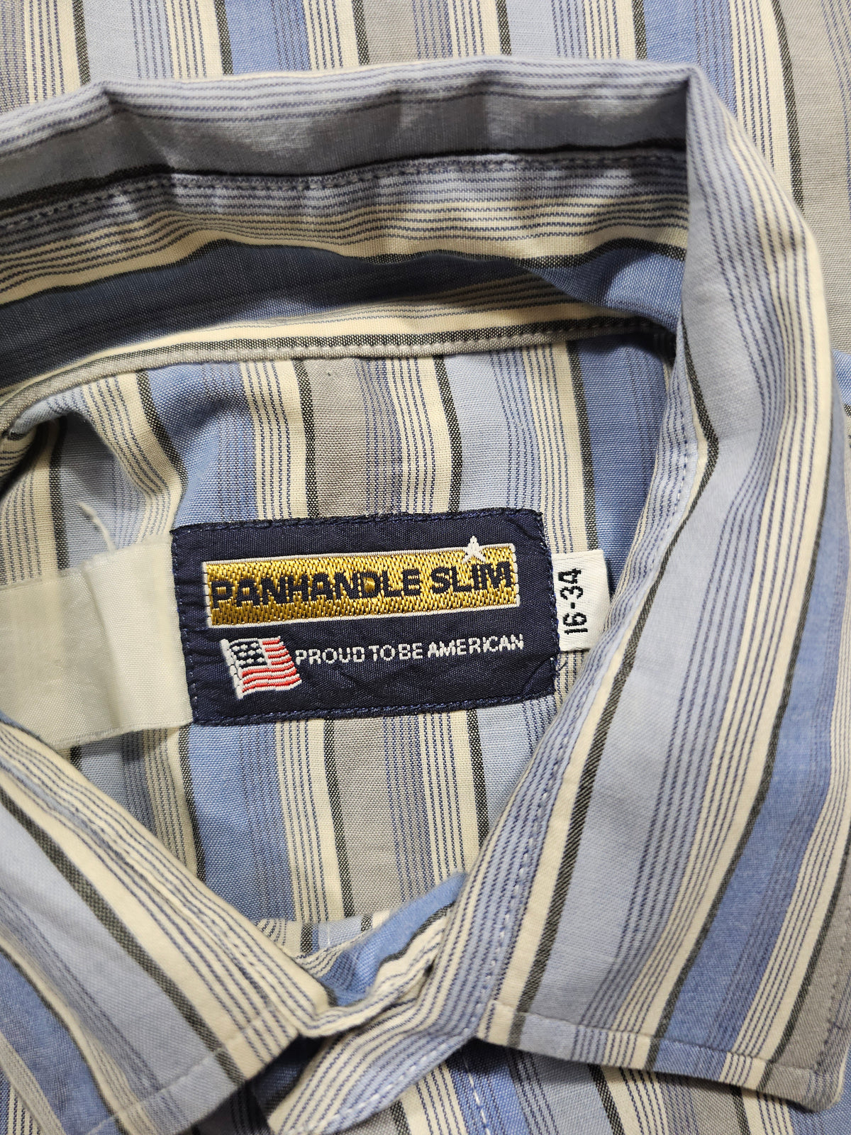 Panhandle Slim Vintage Western Shirt Striped 80's 90's - Made in USA (L)