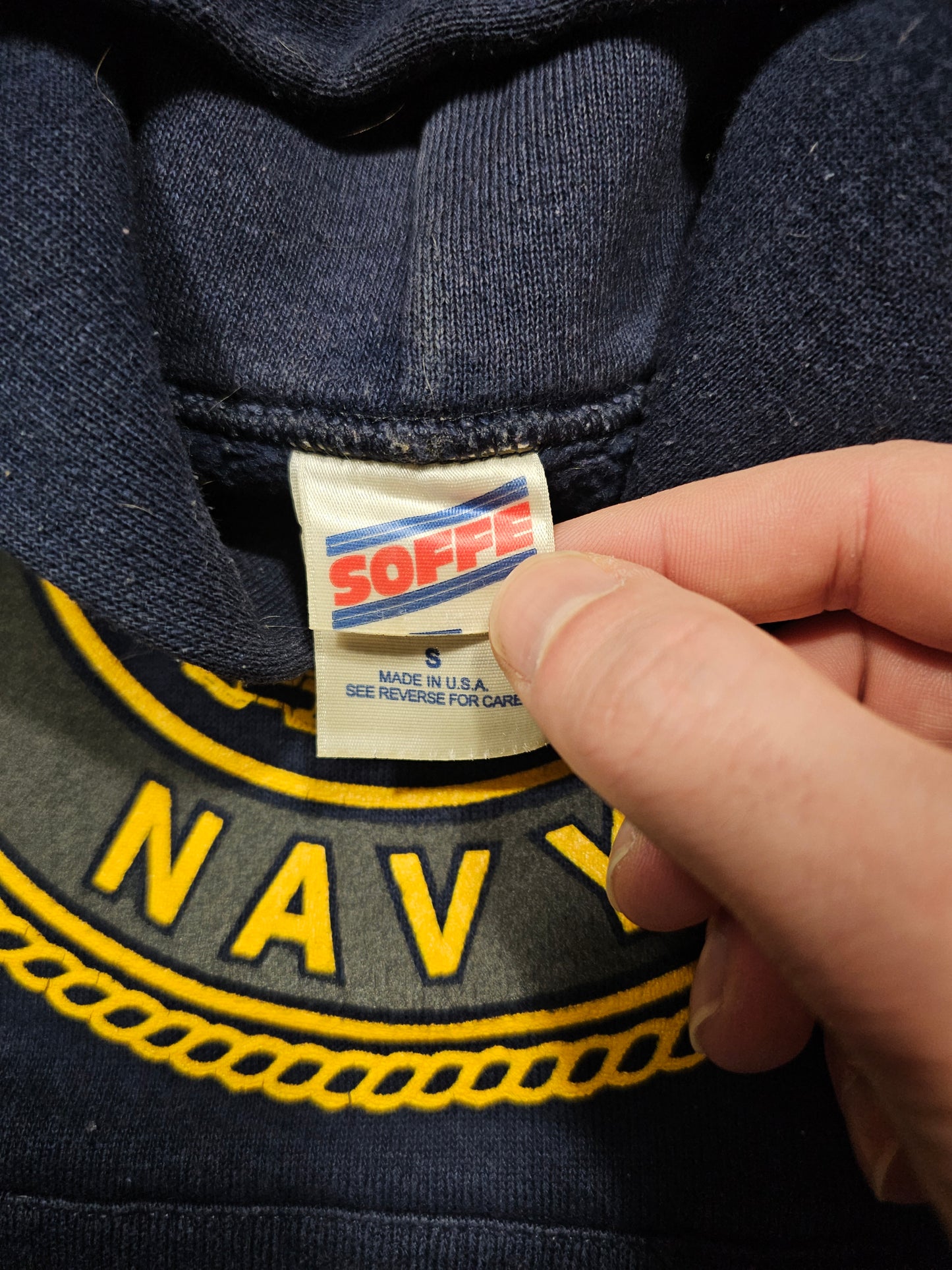 Hoodie Vintage US Navy - Made in USA (S)