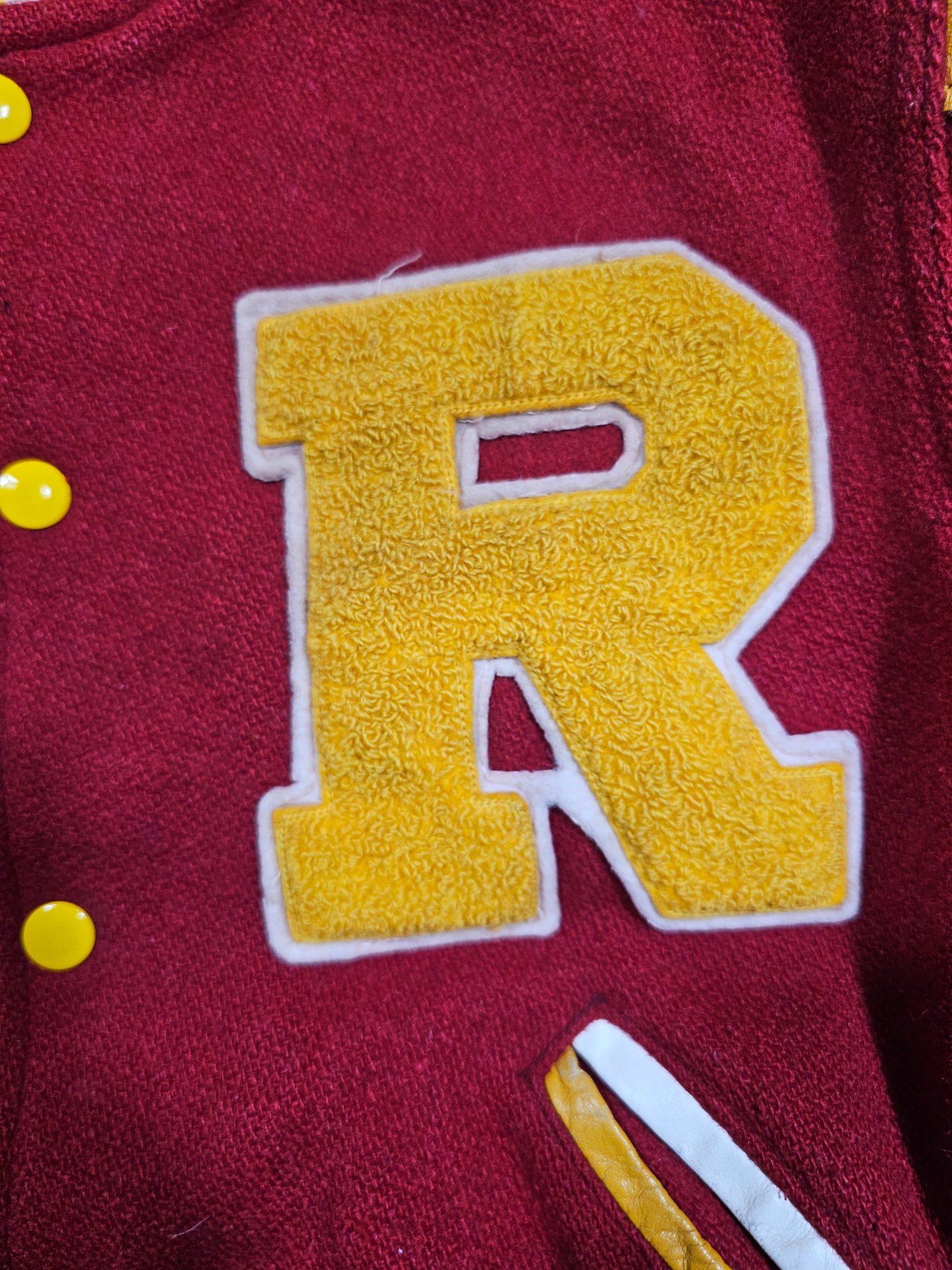 Vintage 80's Varsity Jacket Rogers High School - Made in USA (XS)