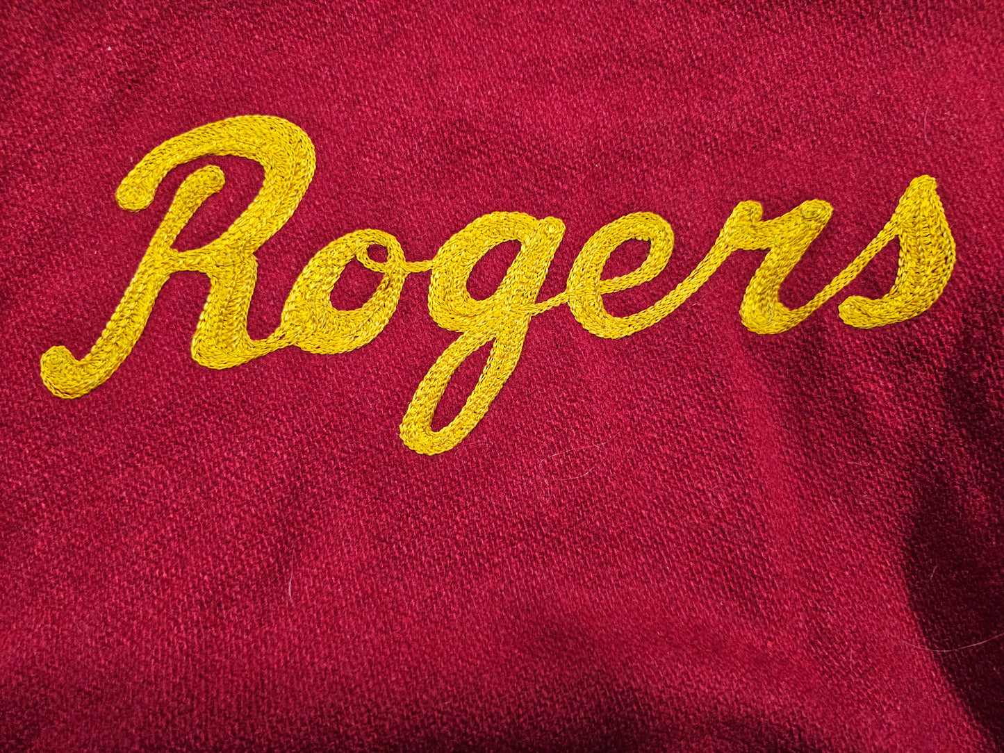 Vintage 80's Varsity Jacket Rogers High School - Made in USA (XS)