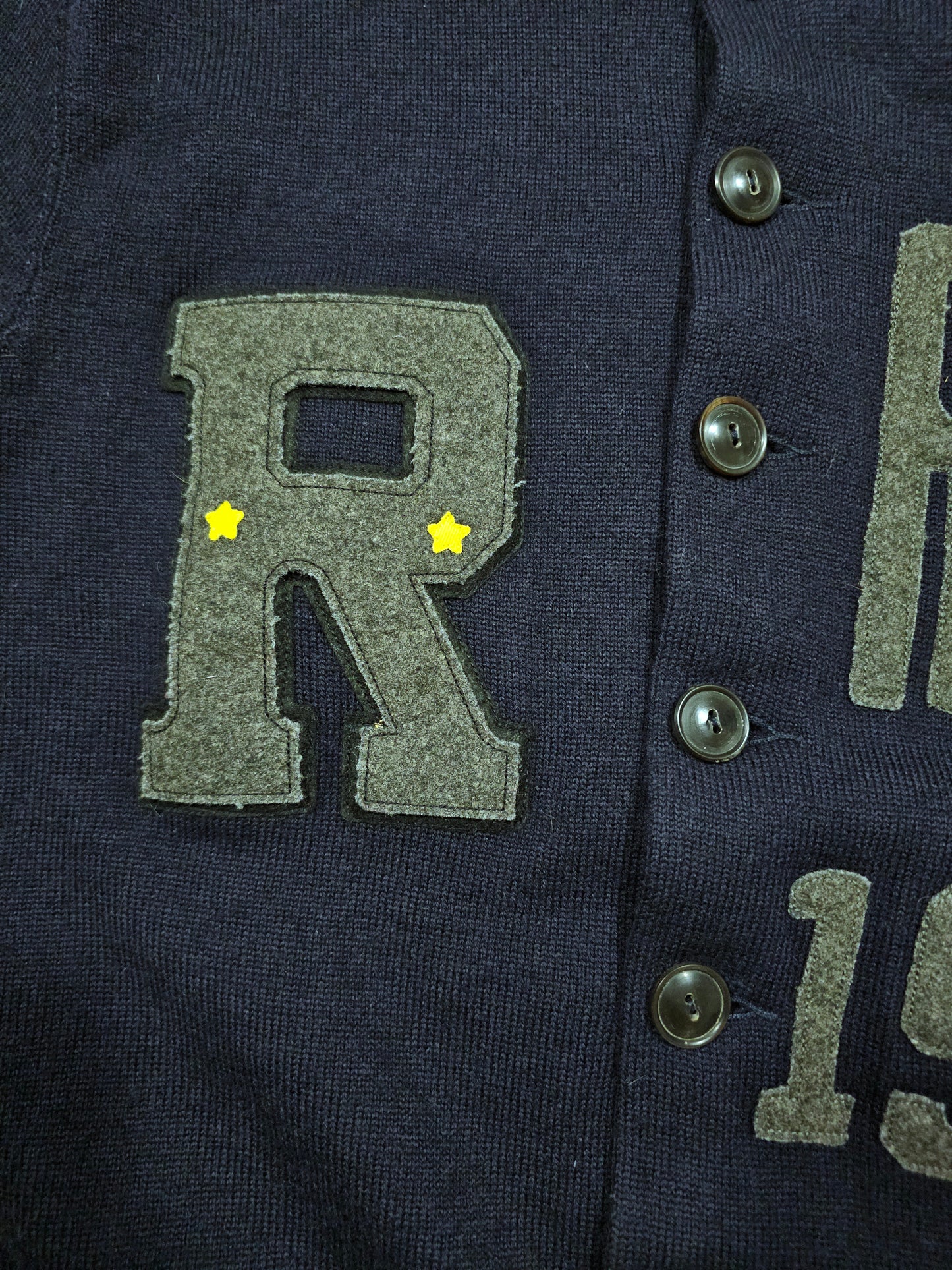 RRL Double RL Ralph Lauren Wool Baseball Jacket Cardigan (S)