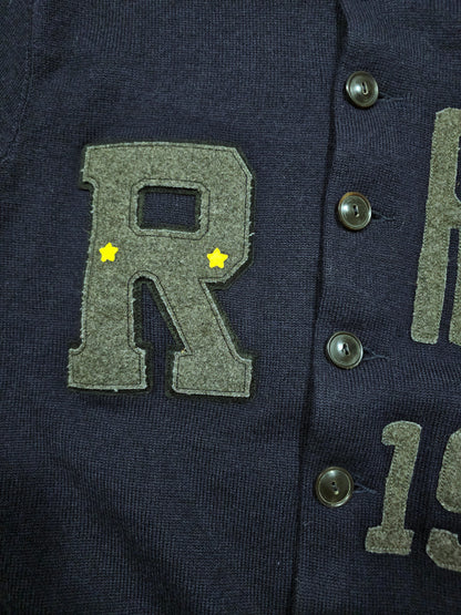 RRL Double RL Ralph Lauren Wool Baseball Jacket Cardigan (S)