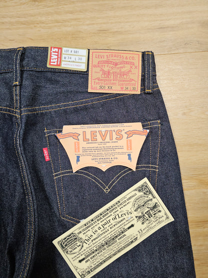 Jean LVC Levi's Vintage Clothing 501 1955 Shrink-to-Fit - Big E Selvedge (W34L30)