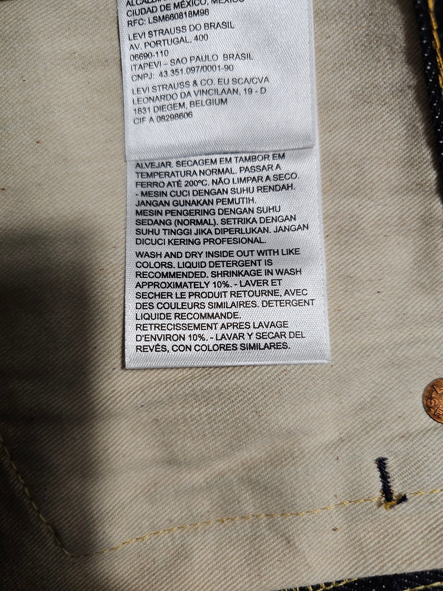 Jean LVC Levi's Vintage Clothing 501 1955 STF Made in Japan - Big E Selvedge (W32L32)