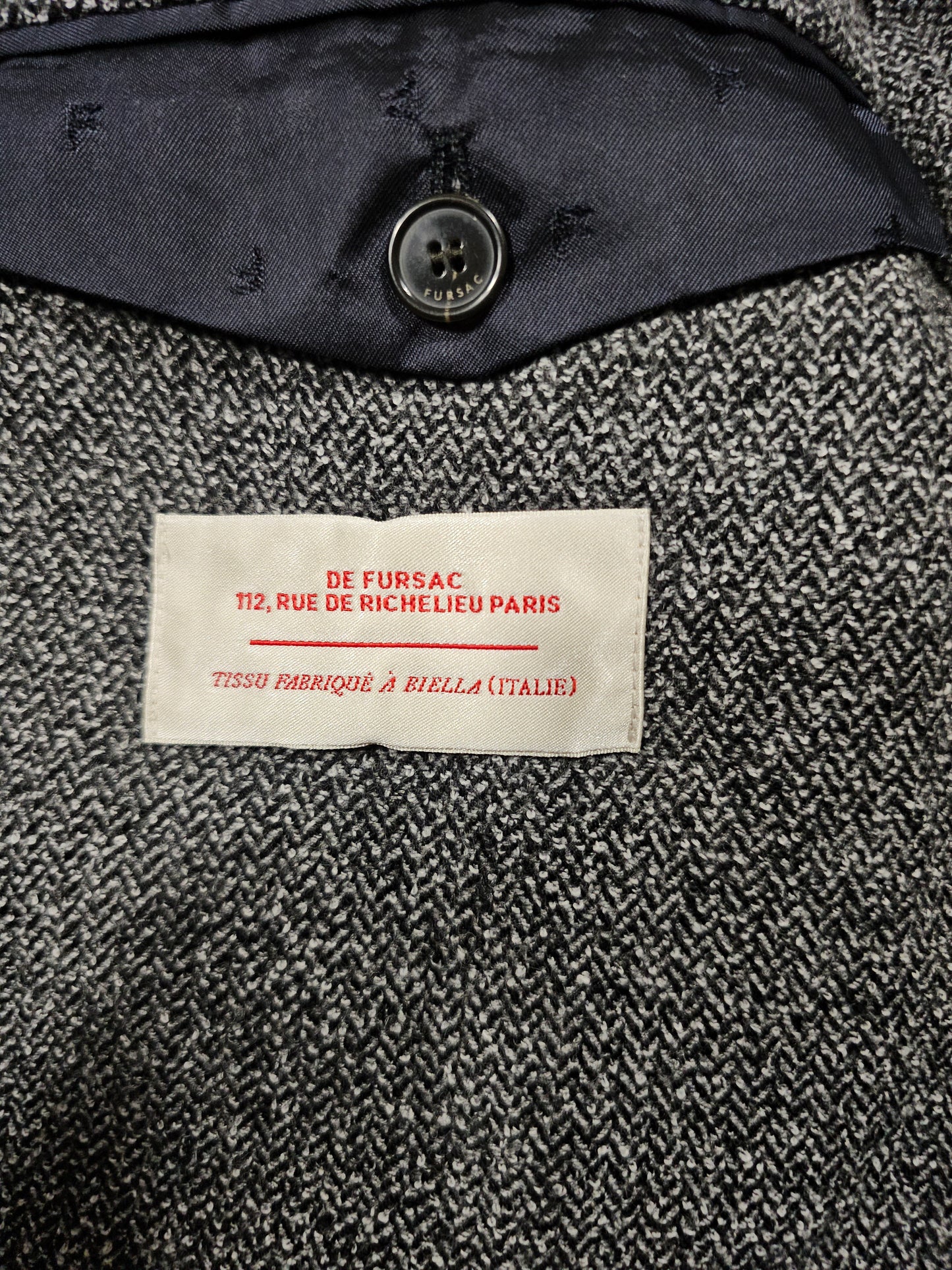 Blazer De Fursac Coton Laine Texturé Gris (46)