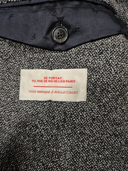 Blazer De Fursac Coton Laine Texturé Gris (46)