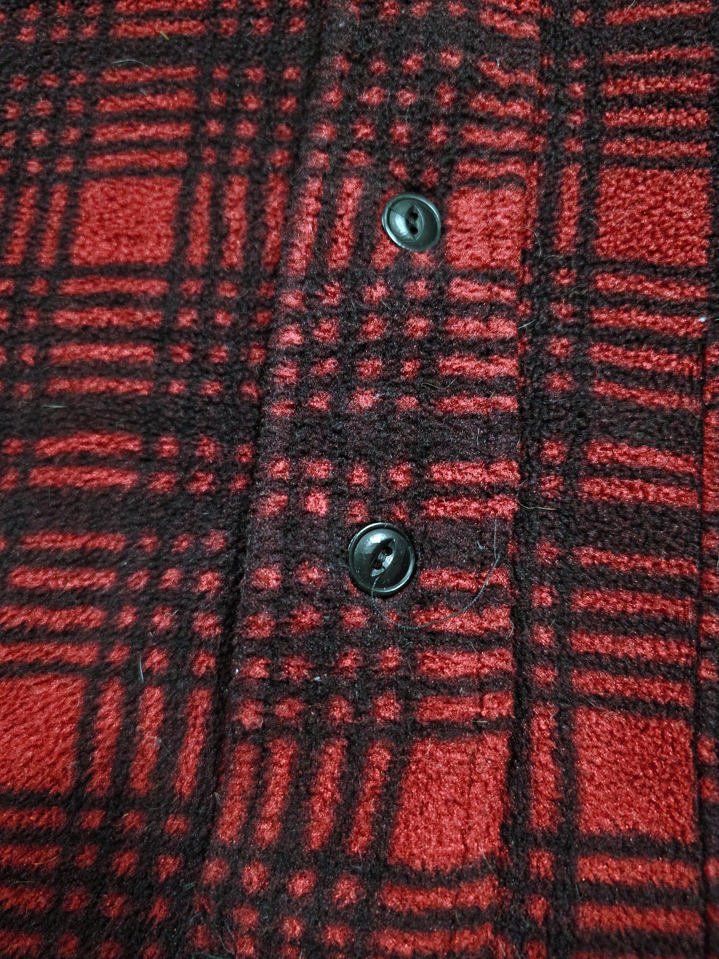 Pull Polaire Fleece Plaid Polo Ralph Lauren Vintage - Made in USA (L)