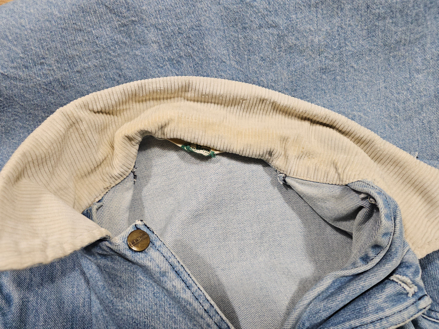 Vintage 80's L.L Bean Denim Chore Jacket - Made in USA (L)