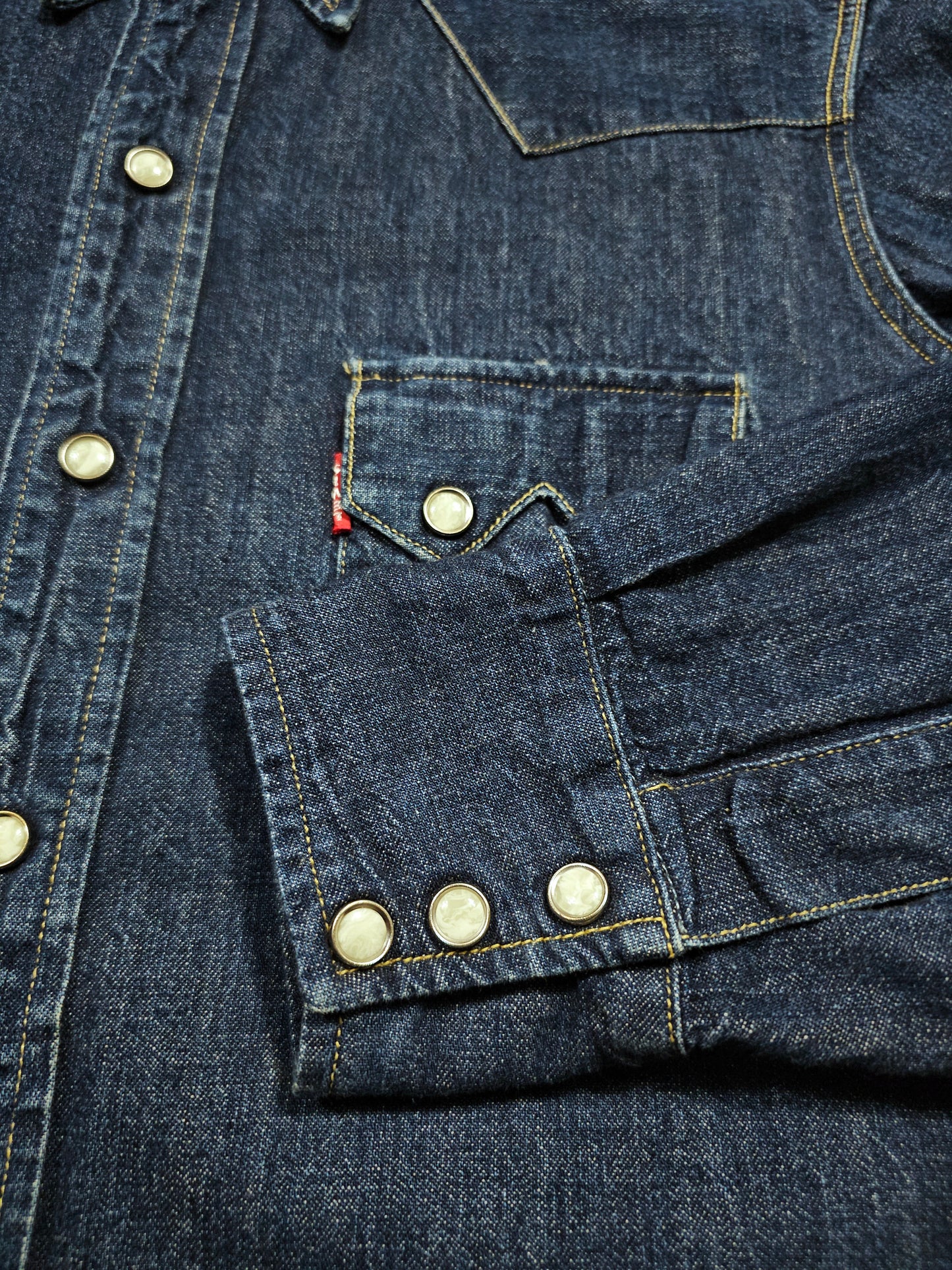 LVC Levi's Vintage Clothing 1955 Sawtooth Denim Shirt - Made in USA (M)