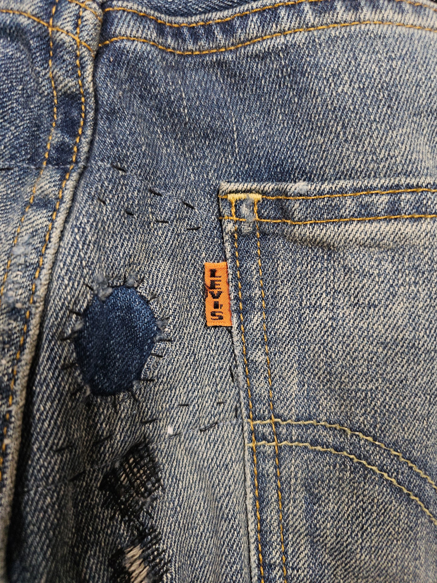 Jean LVC Levi's Vintage Clothing 646 60s Flare - Big E Orange Tab (W26L34)