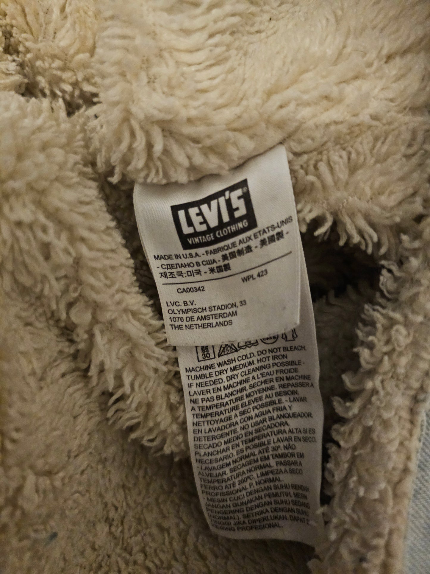 Veste LVC Levi's Vintage Clothing Sherpa Trucker Jacket - Made in USA (M)