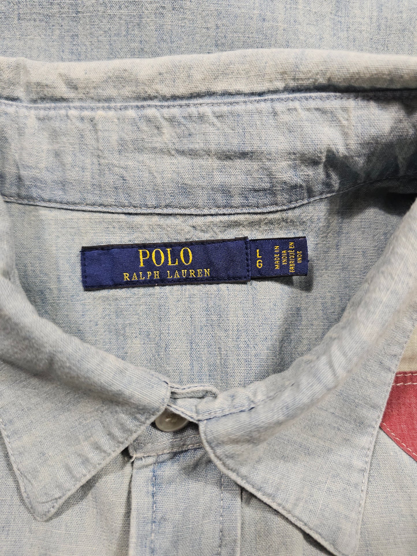 Chemise Western Polo Ralph Lauren Denim US Flag (L)