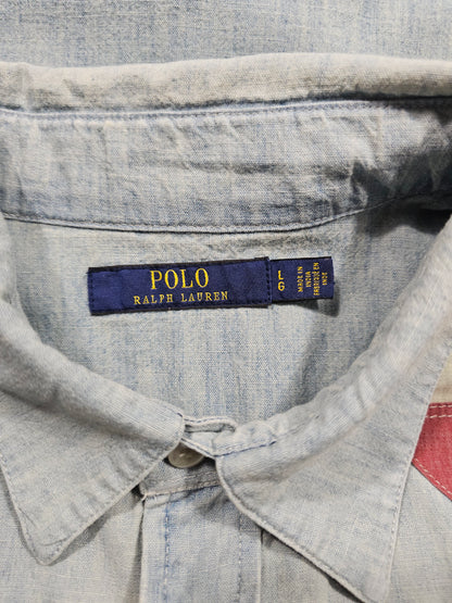 Chemise Western Polo Ralph Lauren Denim US Flag (L)