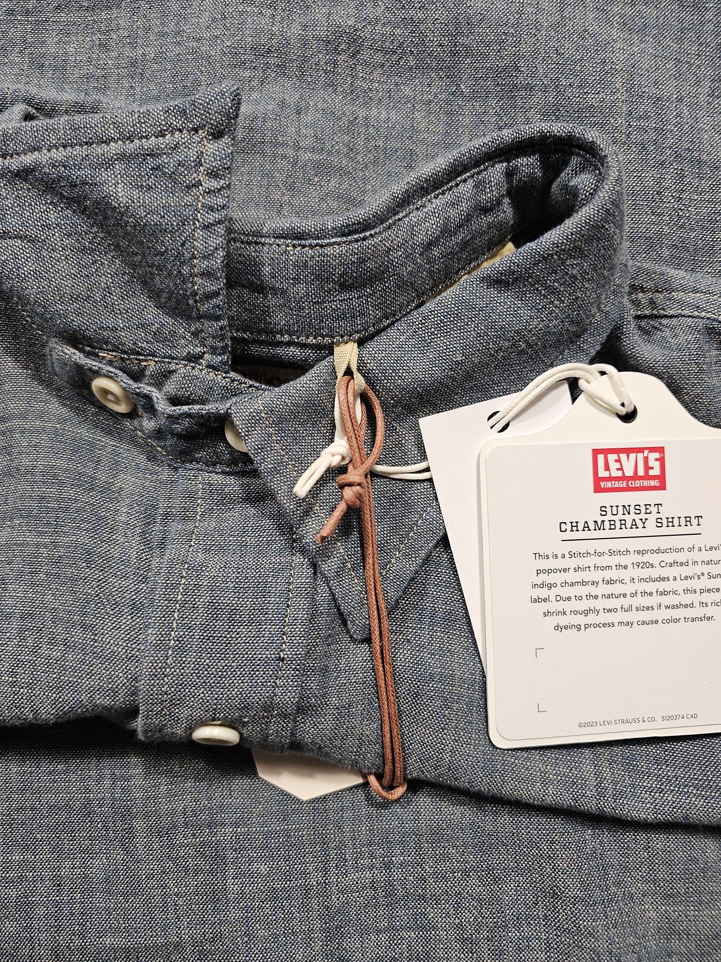 LVC Levi's Vintage Clothing Sunset Chambray Shirt Repro (XS)