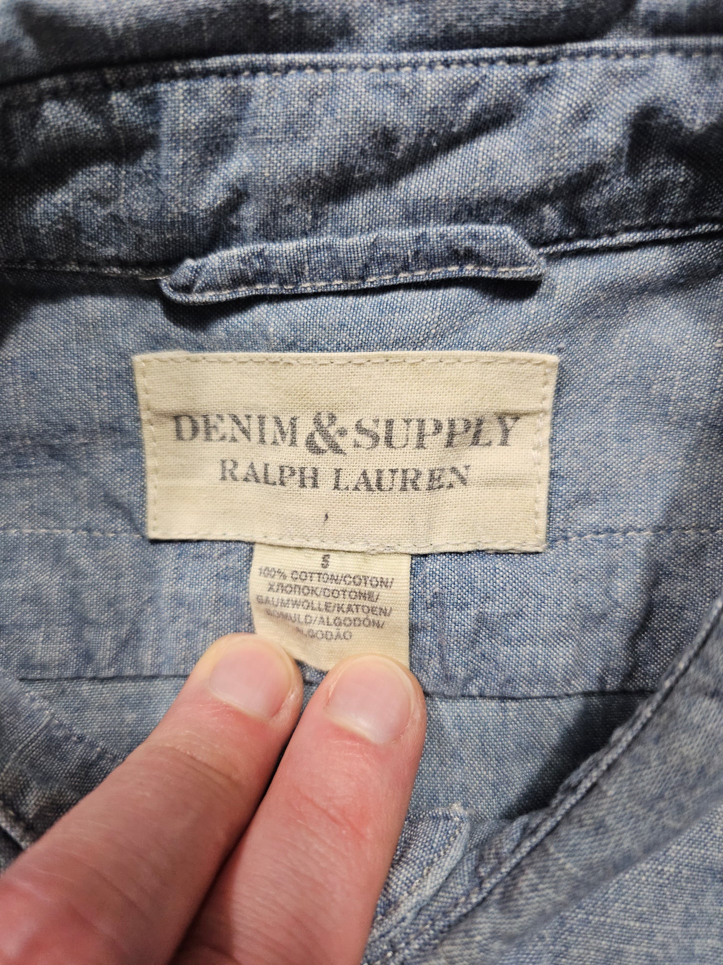 Chemise Polo Ralph Lauren Chambray Shirt Workwear Denim (S)