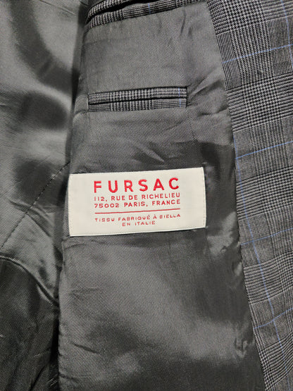 Veste Blazer Fursac Laine Prince-de-Galles Gris (48)
