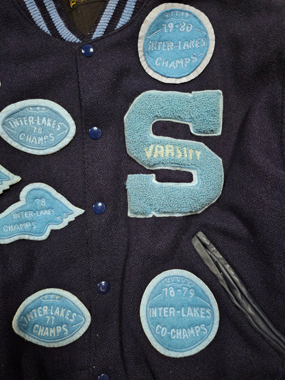 Vintage 70’s Varsity Jacket Art Knitting Mills – Made in USA (M)