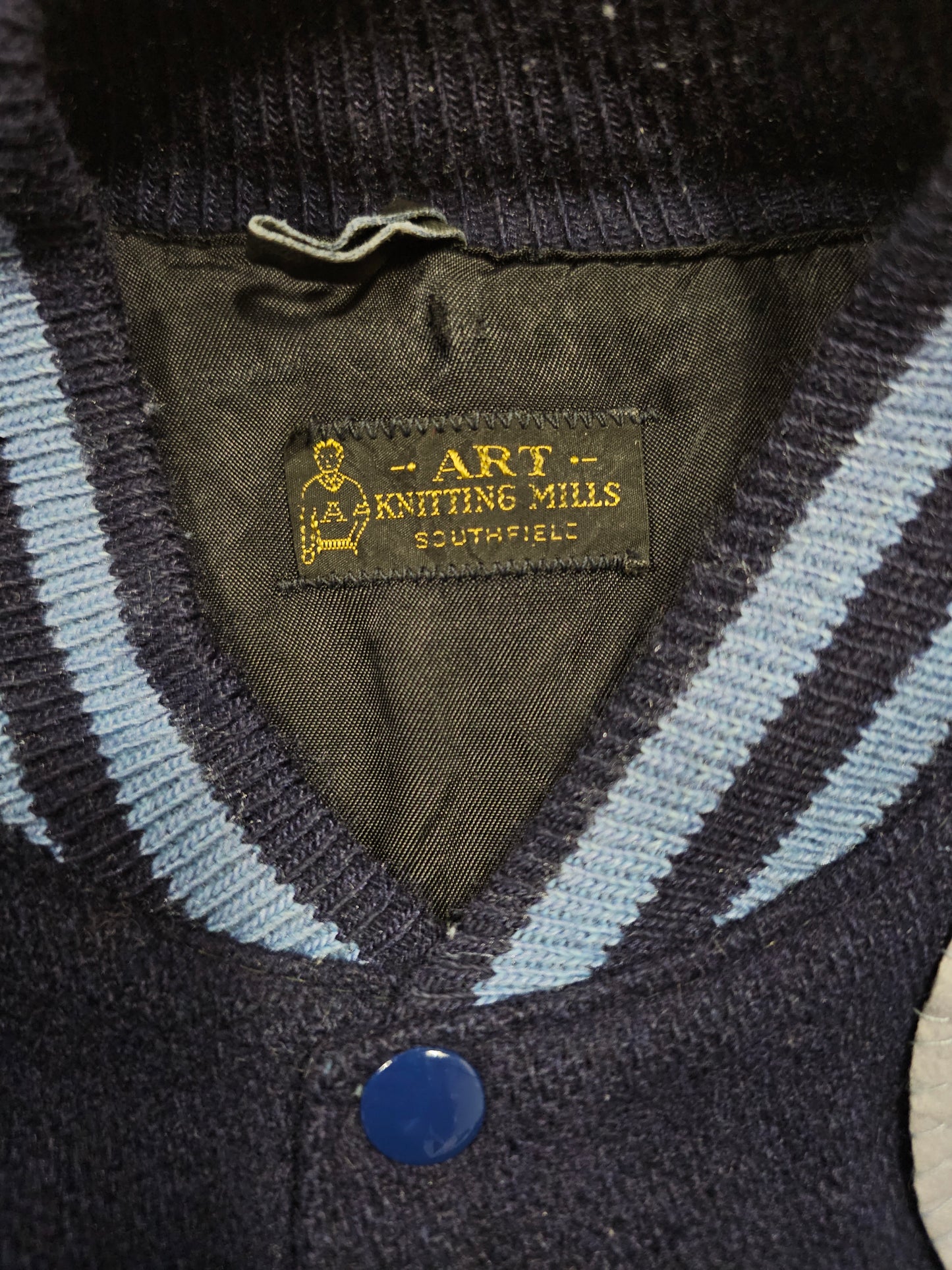Vintage 70’s Varsity Jacket Art Knitting Mills – Made in USA (M)