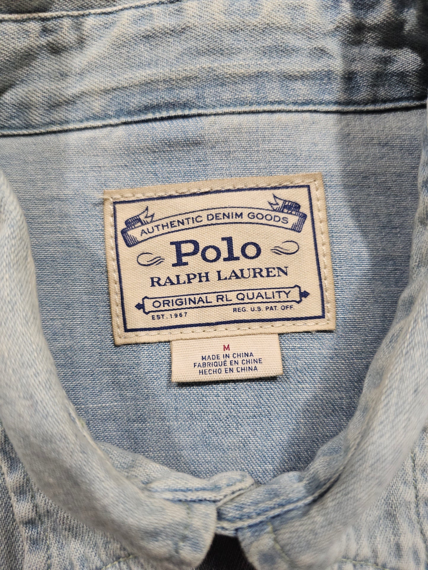 Chemise Polo Ralph Lauren Denim Shirt Western (M)